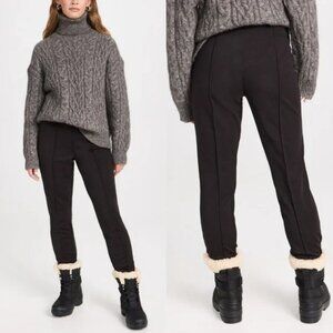 Sweaty Betty Black Off Piste Stirrup Fleece Lined Ski Leggings Pants Size Small